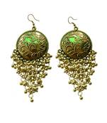 Antique Gold Coin Inspired Boho Dangler Earrings For Women