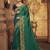  dark green embroidered silk saree with blouse