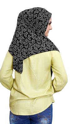Daily Wear Soft Chiffon Printed Square Scarf Hijab Dupatta For Women (100 * 100 Cm) 3