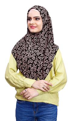 Soft Chiffon Printed 100 * 100 Square Scarf Hijab Dupatta For Women 2