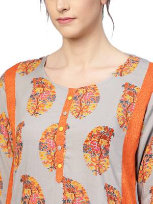Grey printed liva kurtas-and-kurtis 5