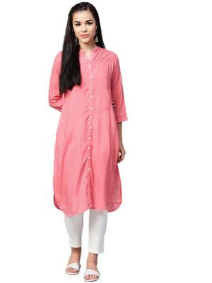 Pink printed liva kurtas-and-kurtis 1
