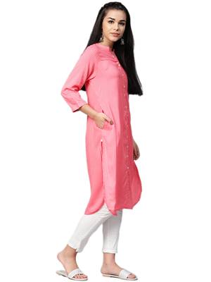 Pink printed liva kurtas-and-kurtis 3