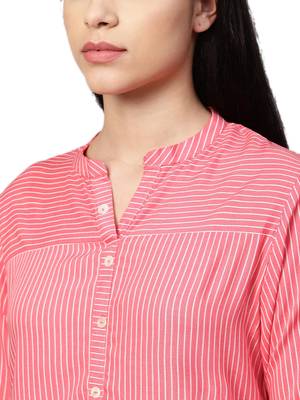 Pink printed liva kurtas-and-kurtis 5