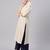 Beige plain cotton kurtas-and-kurtis