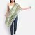Dark Green & Multicolor Striped Acrylic Stole