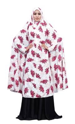 Printed Viscose Lycra Chaderi Abaya Burqa For Women (Pink) 1