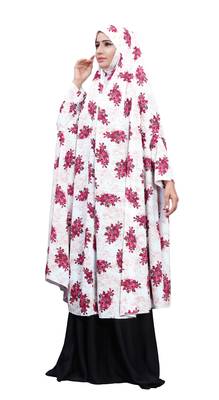Printed Viscose Lycra Chaderi Abaya Burqa For Women (Pink) 3