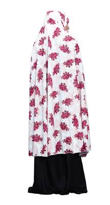 Printed Viscose Lycra Chaderi Abaya Burqa For Women (Pink) 5