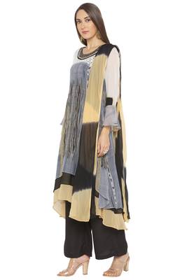 Grey Printed Georgette Salwar 3