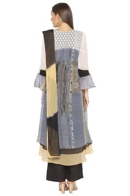 Grey Printed Georgette Salwar 4