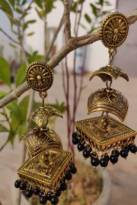 Black onyx jhumkas 1