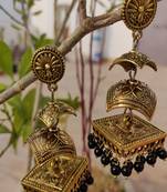 Black onyx jhumkas