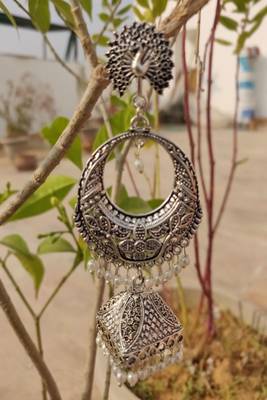 Silver jhumkas 1