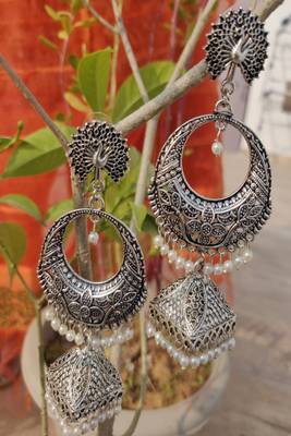 Silver jhumkas 2