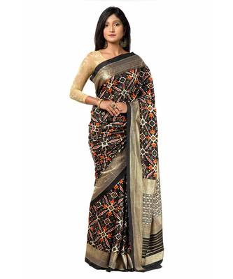 Black and Red Patola  saree 3