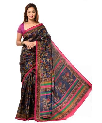 Gorgeous Kalamkari print on kashmniri silk saree 2