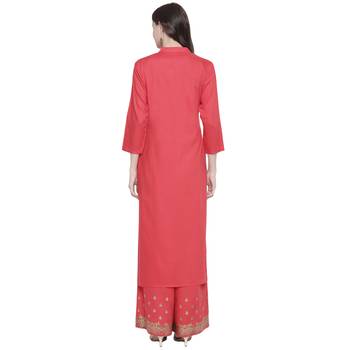 Red printed rayon kurtas-and-kurtis 2