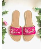 Pink Leather Drama Queen Flats Footwear