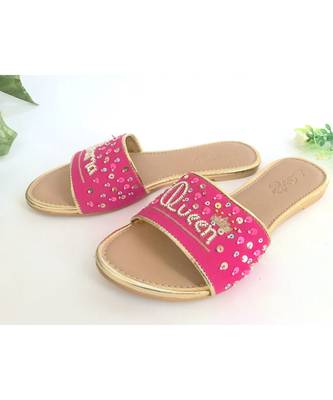 Pink Leather Drama Queen Flats Footwear 2