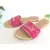 pink leather Drama Queen  flats footwear