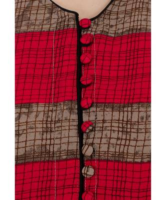 Libas Red printed viscose kurti 5