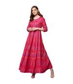 Libas Pink printed Cotton kurti