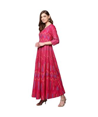 Libas Pink printed Cotton kurti 2