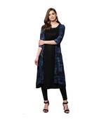 Libas Black printed viscose kurti