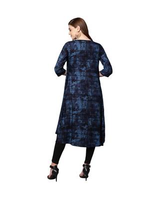 Libas Black printed viscose kurti 4