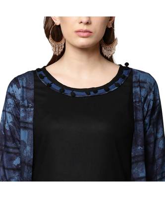 Libas Black printed viscose kurti 5