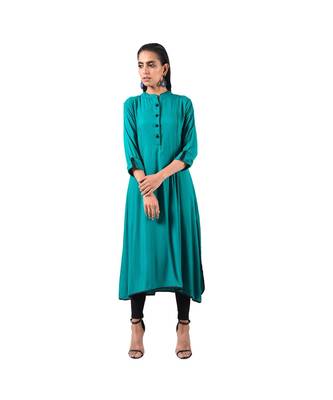 Libas Blue printed viscose kurti 2