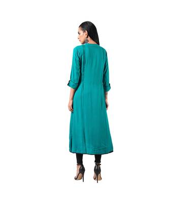 Libas Blue printed viscose kurti 3