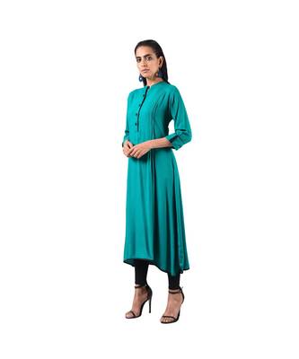 Libas Blue printed viscose kurti 4