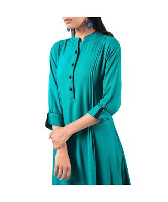 Libas Blue printed viscose kurti 5