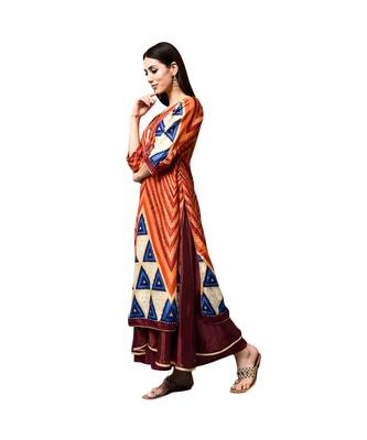 Libas Red printed Cotton kurti 2
