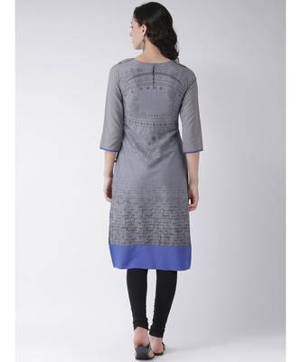 Women's Yellow Crepe Below Knee Kurta 4