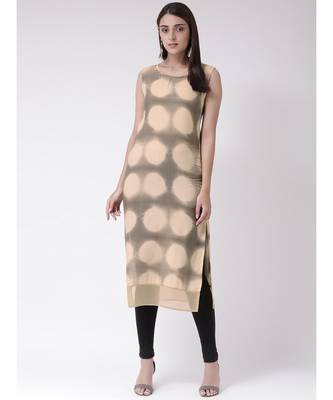 Women's Brown Rayon Calf Length Kurta 1