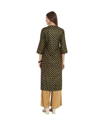 Libas Green printed viscose kurti 3