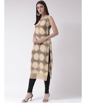 Women's Brown Rayon Calf Length Kurta 2