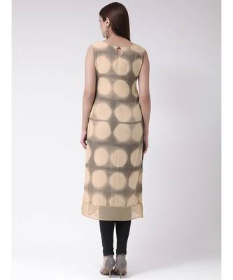 Women's Brown Rayon Calf Length Kurta 4