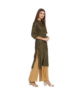 Libas Green printed viscose kurti 5