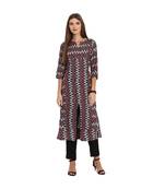 Libas Black printed viscose kurti