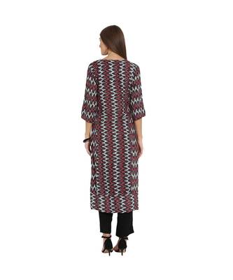 Libas Black printed viscose kurti 3