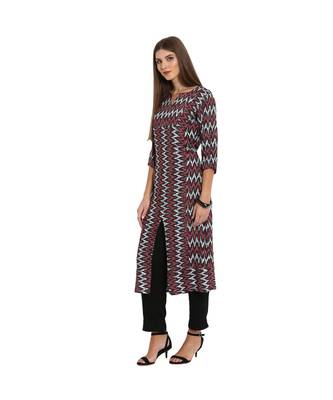 Libas Black printed viscose kurti 4