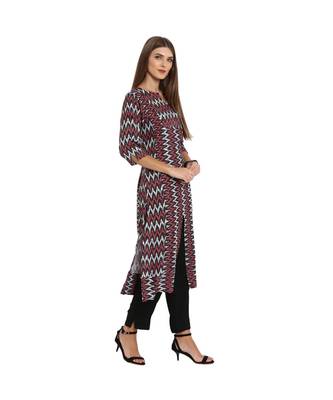 Libas Black printed viscose kurti 5