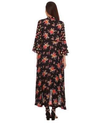 Libas Black printed viscose kurti 4