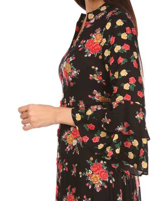 Libas Black printed viscose kurti 5