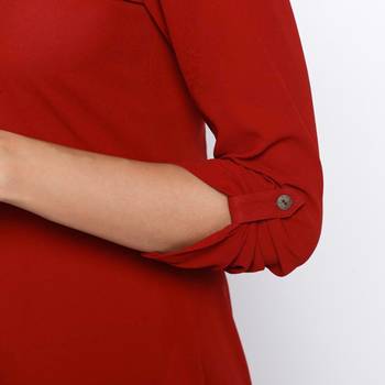 Maroon embroidered rayon kurtas-and-kurtis 3