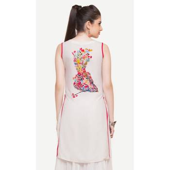 White embroidered rayon kurtas-and-kurtis 3